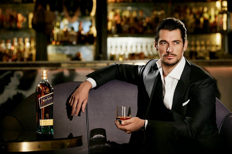Man in Tuxedo Holding Glass — Black
