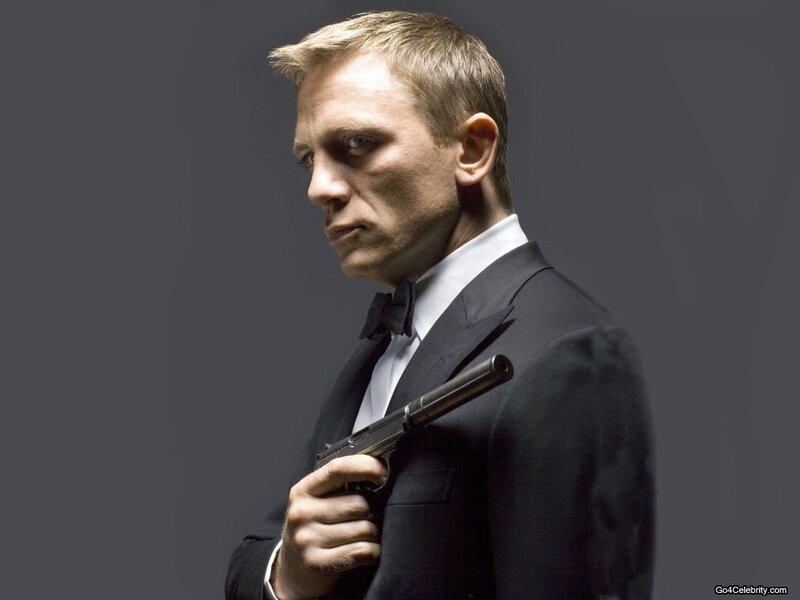 Man in Tuxedo Holding Gun — Black, Serious
