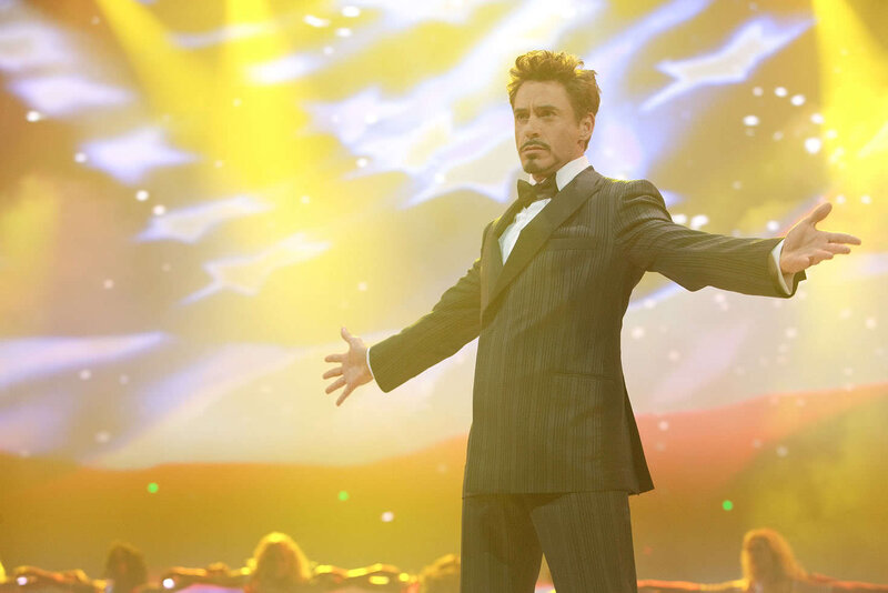 Man in tuxedo on stage