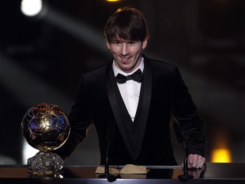 Man in Tuxedo with Trophy