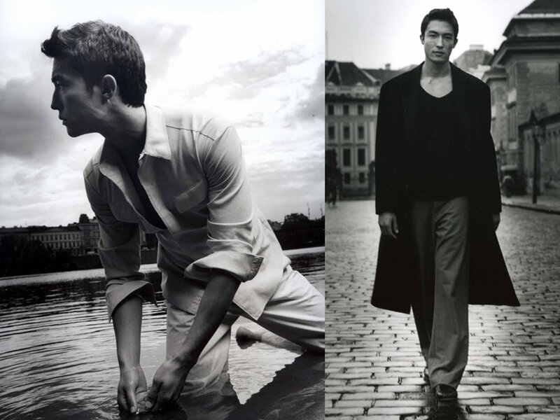 man in two fashion poses