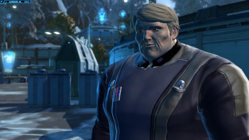 Man in Uniform — Blue, Serious