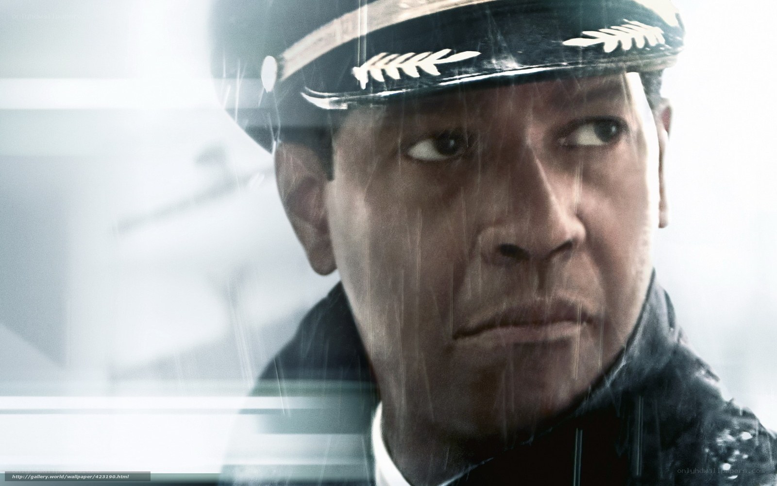 man in uniform in rain