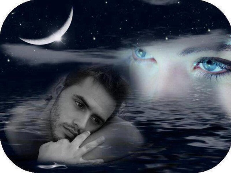 Man in Water — Blue, Dreamy