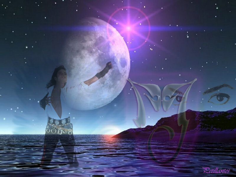 Man in Water Reaching Moon