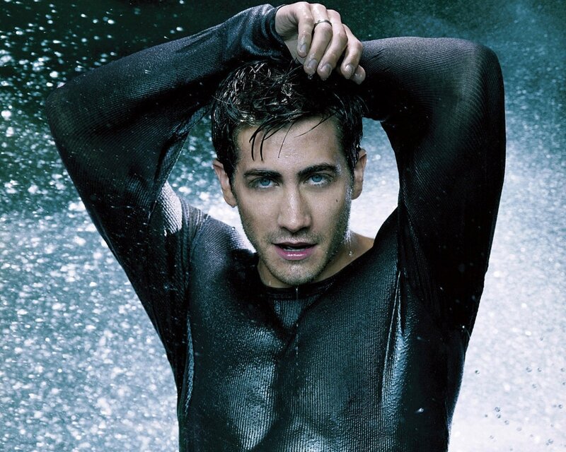 man in wet black shirt
