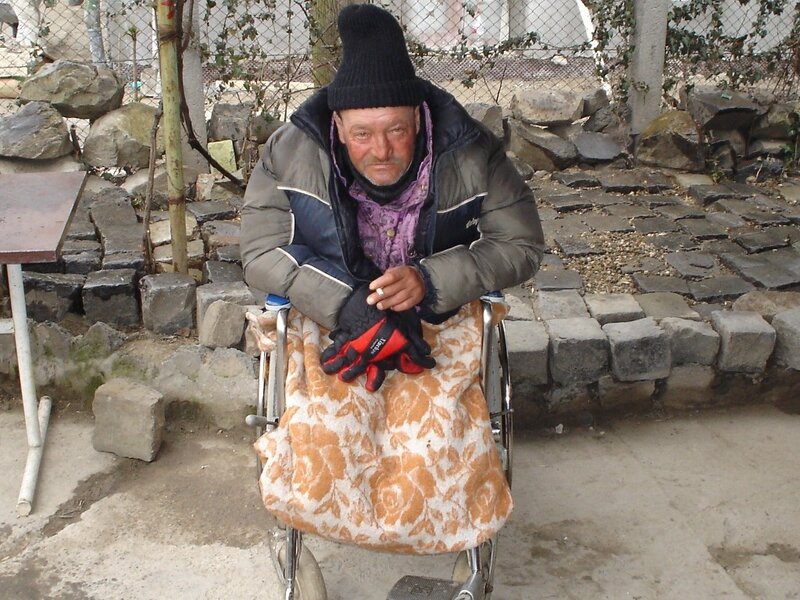 Man in Wheelchair — Gray