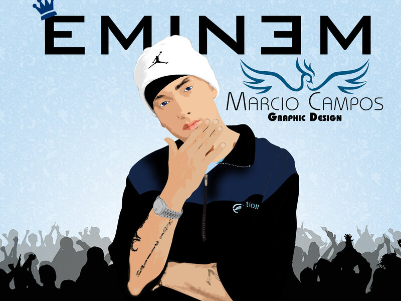 Man in White Beanie — Blue