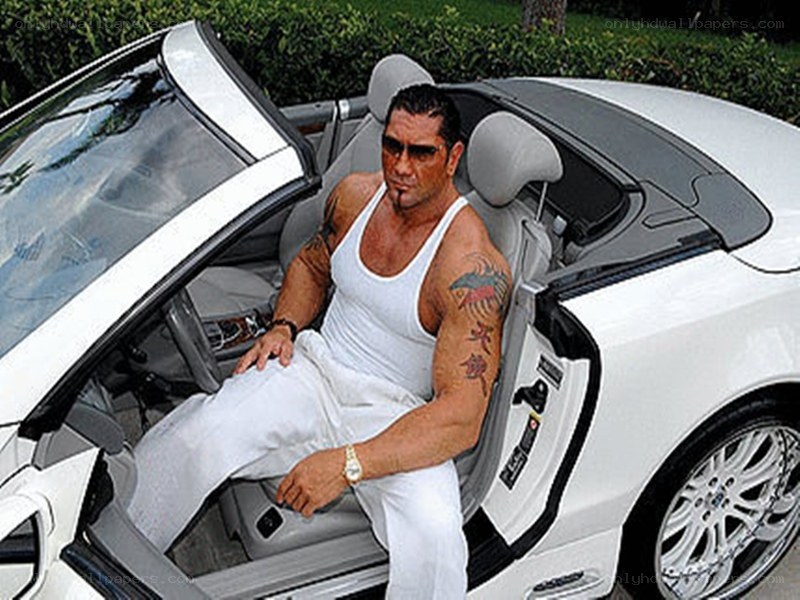 man in white car