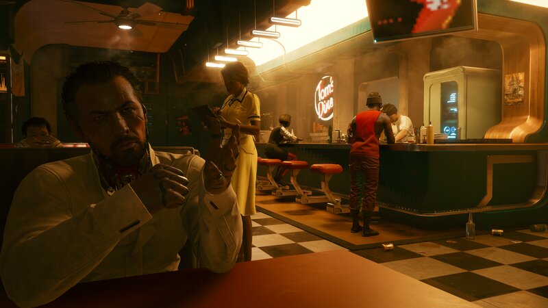 Man in White Jacket — Brown