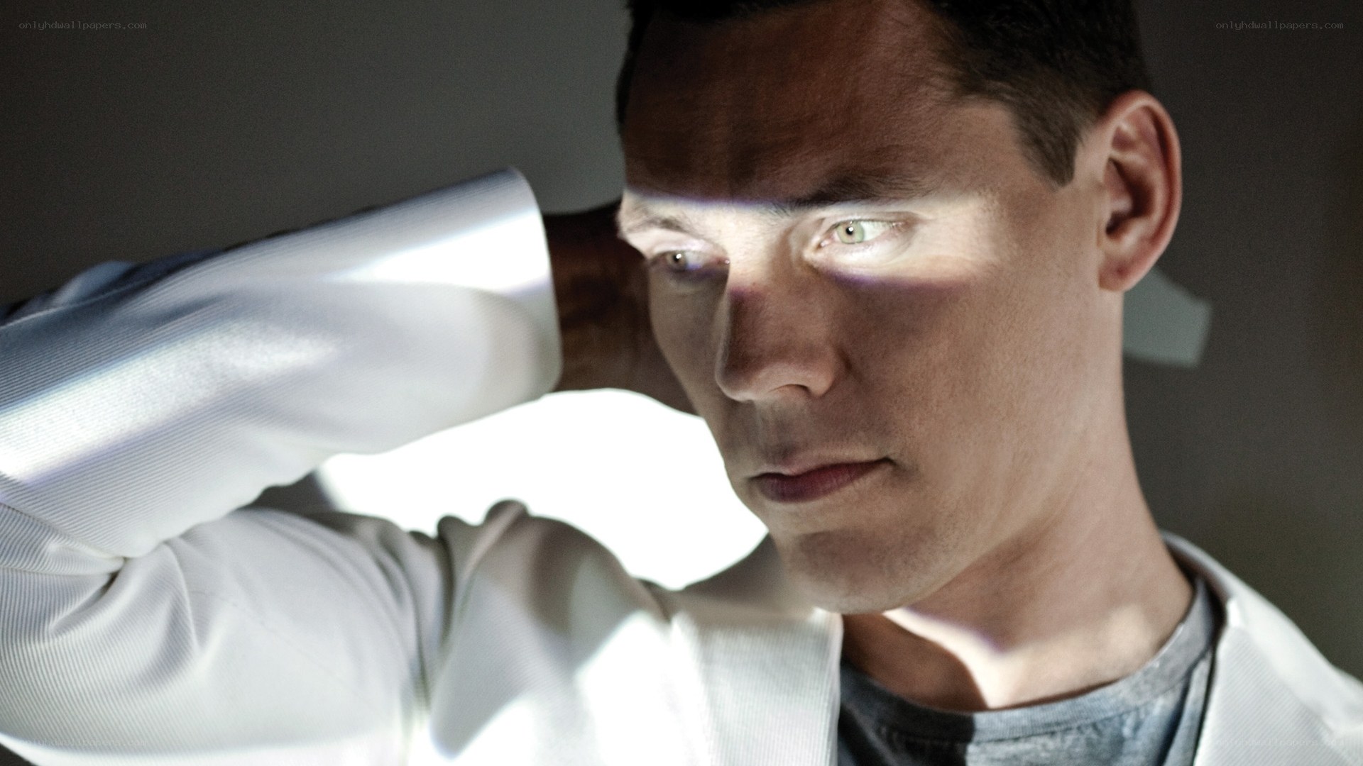 man in white lab coat