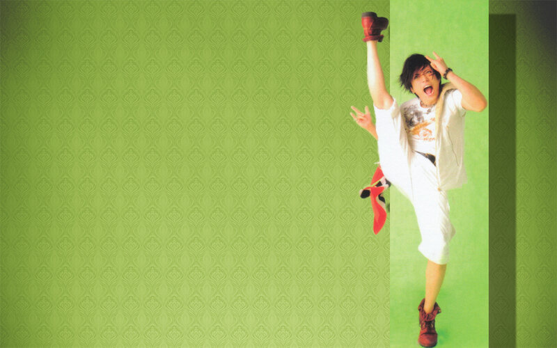 Man in White Outfit — Green