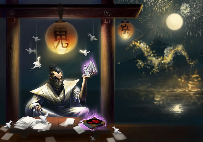 Man in White Robe — Black, Dramatic