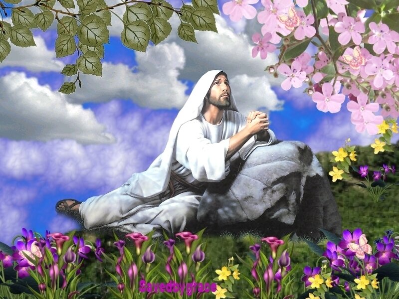 Man in White Robe — Blue