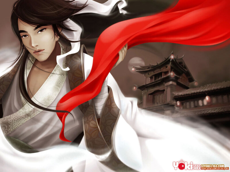 Man in White Robe — Dramatic, Night