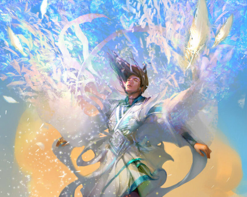 Man in White Robes — Blue
