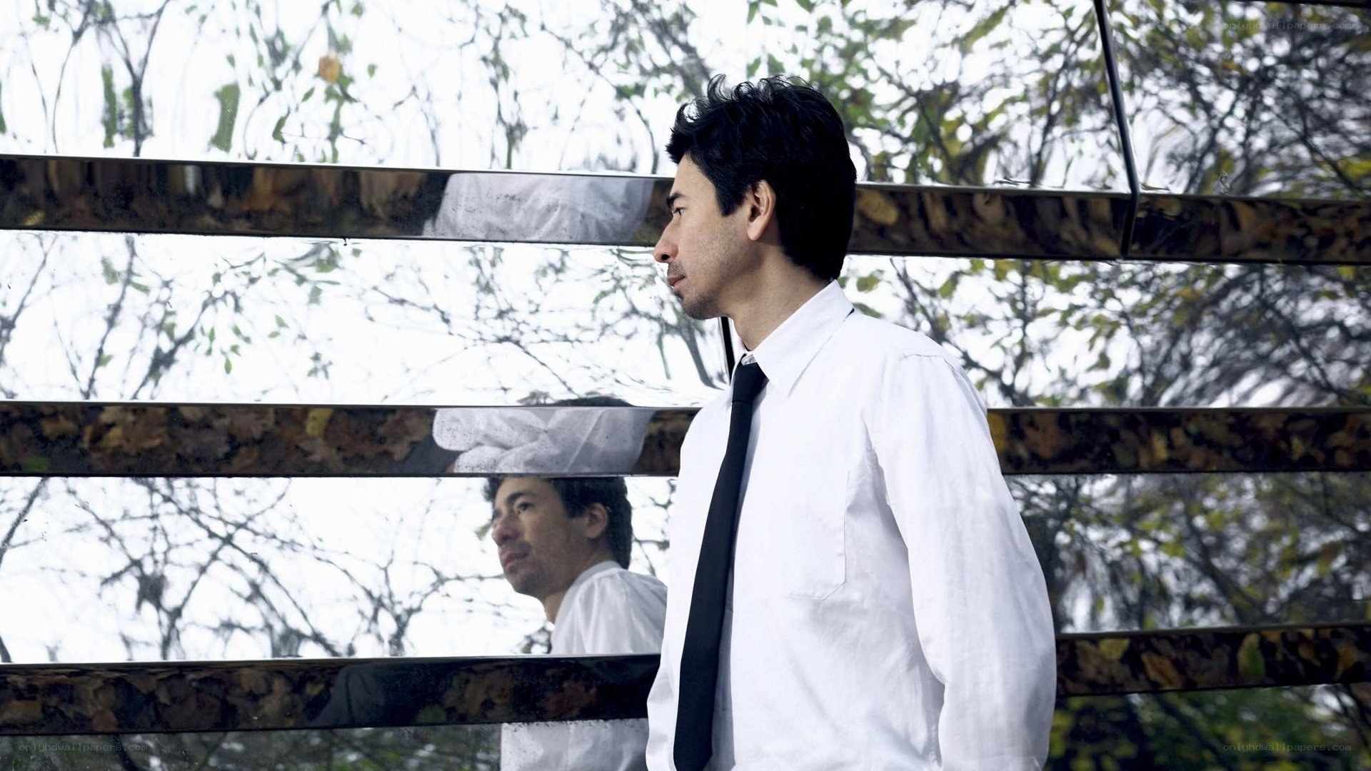 Man in white shirt and tie
