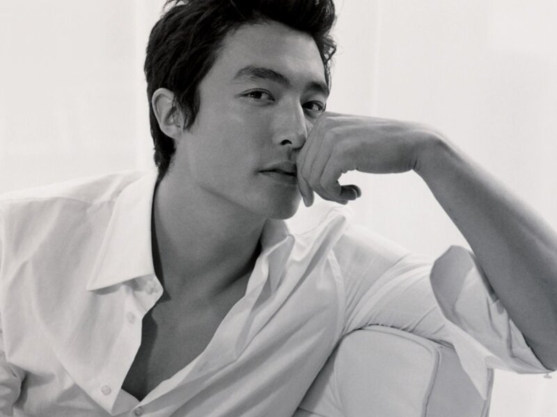 Man in White Shirt — Black, Contemplative