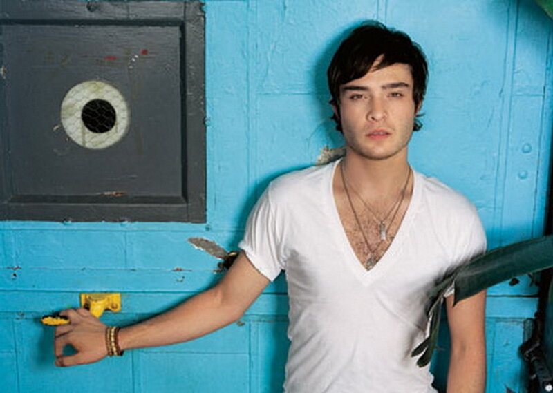 Man in White Shirt — Blue