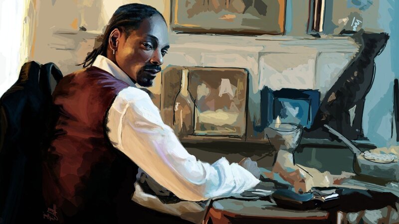 Man in White Shirt — Calm, Digital Art, Table, Jacket