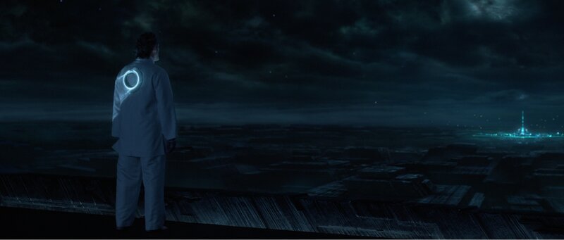 Man in White Suit — Blue, Dramatic, Night, 3d Render