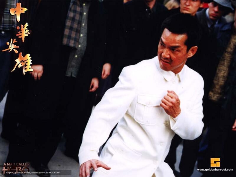 Man in white suit in action