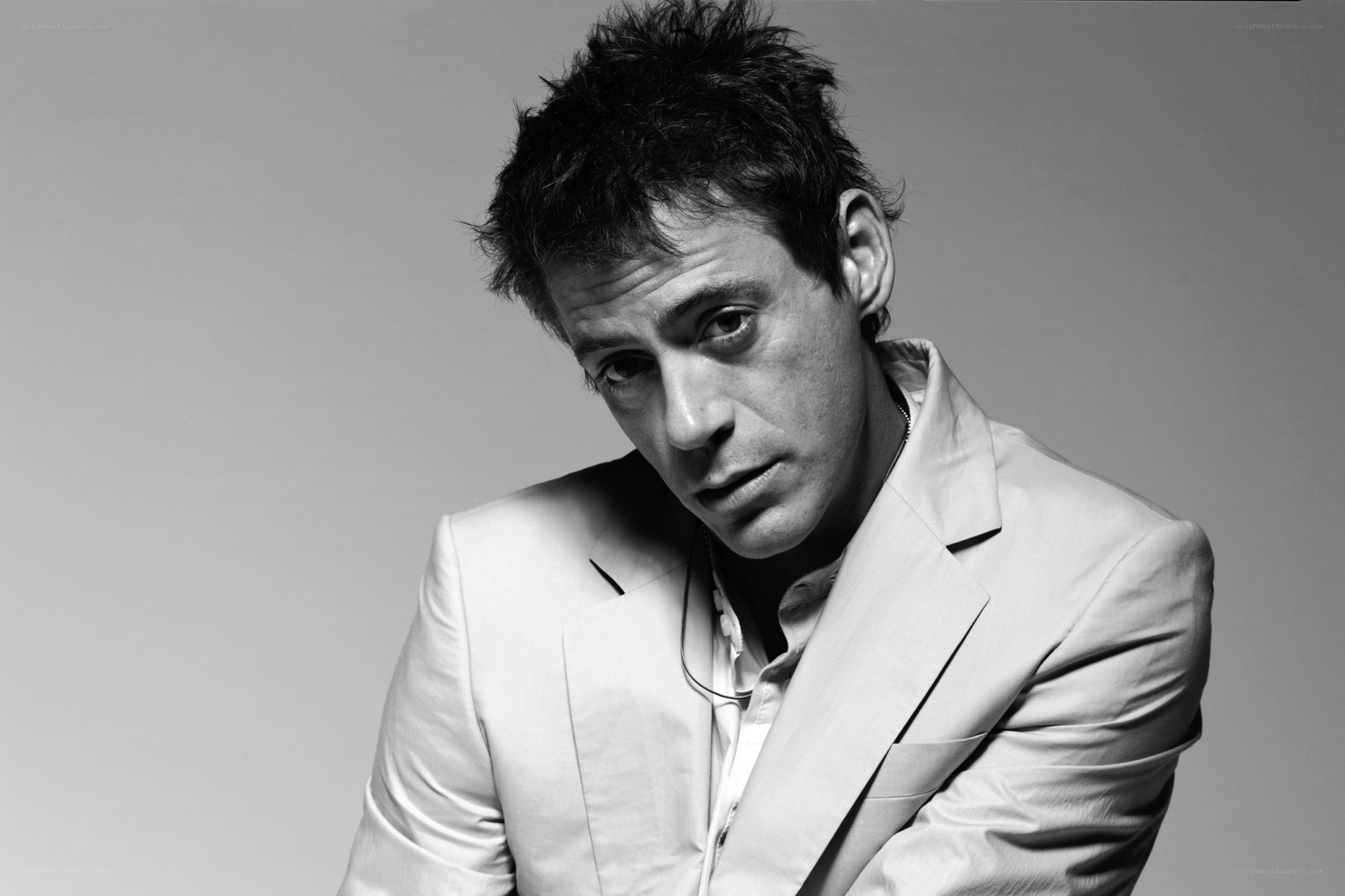 man in white suit portrait