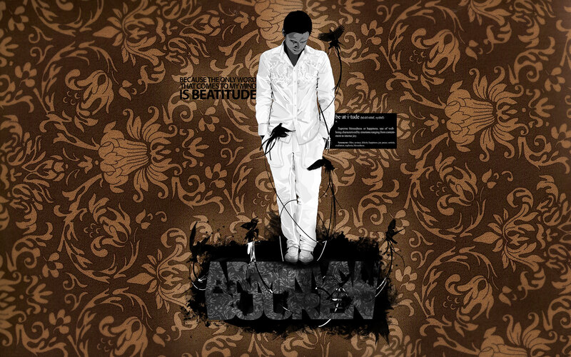Man in white suit with birds