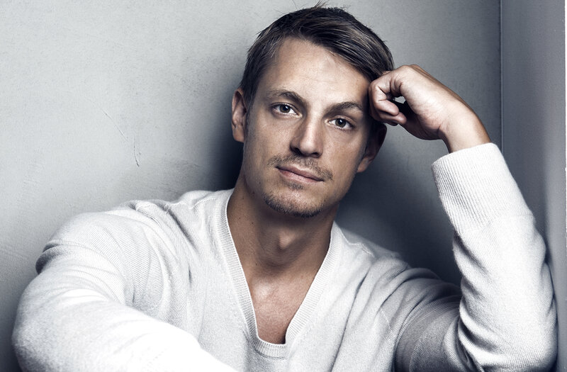 Man in White Sweater — Neutral, Photograph, Wall