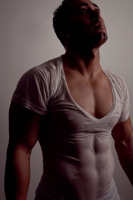 man in white t-shirt