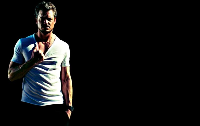 Man in White T-shirt — Black, Dramatic
