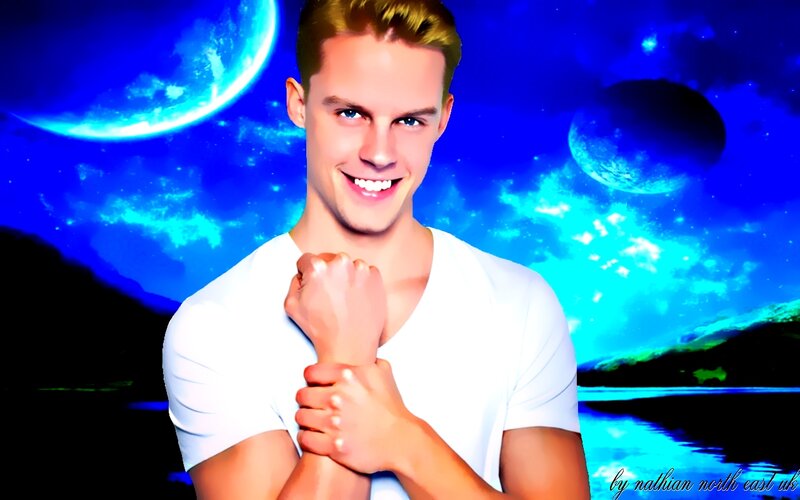 Man in White T-shirt — Blue, Fantastical