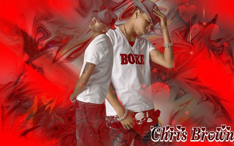 Man in White T-shirt — Red