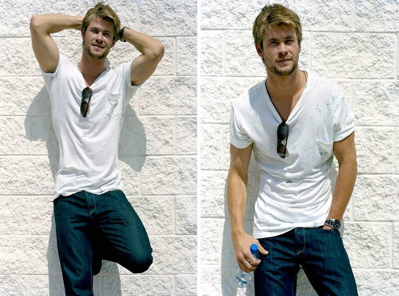 Man in White T-shirt — Relaxed, Afternoon