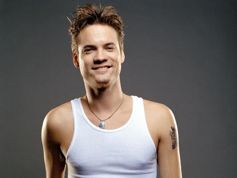 Man in White Tank Top — Neutral, Photograph, Necklace, Tattoo