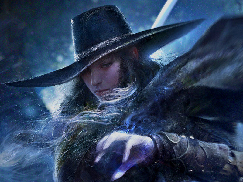 Man in Wide-brimmed Hat