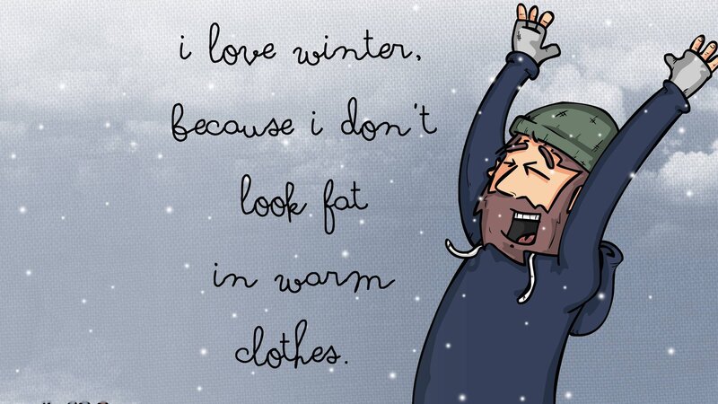 Man in Winter Clothes — Blue