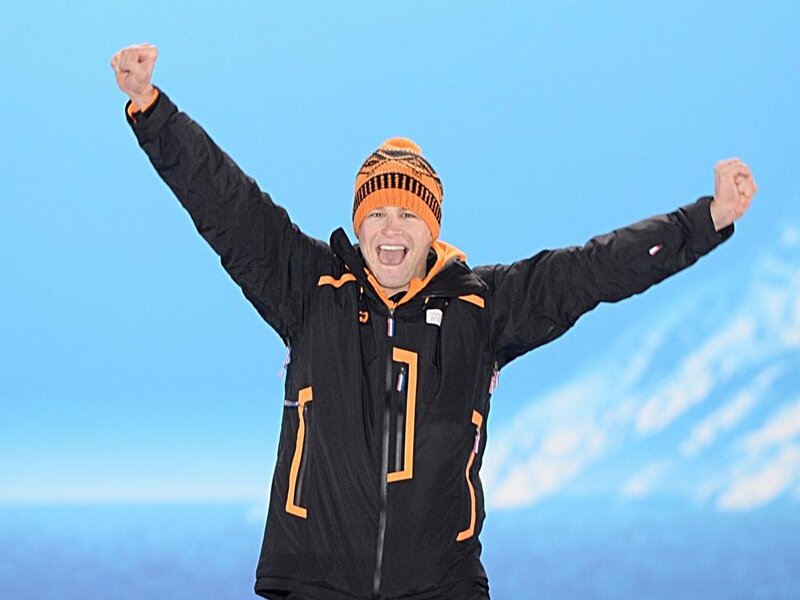 Man in Winter Jacket — Black, Celebratory