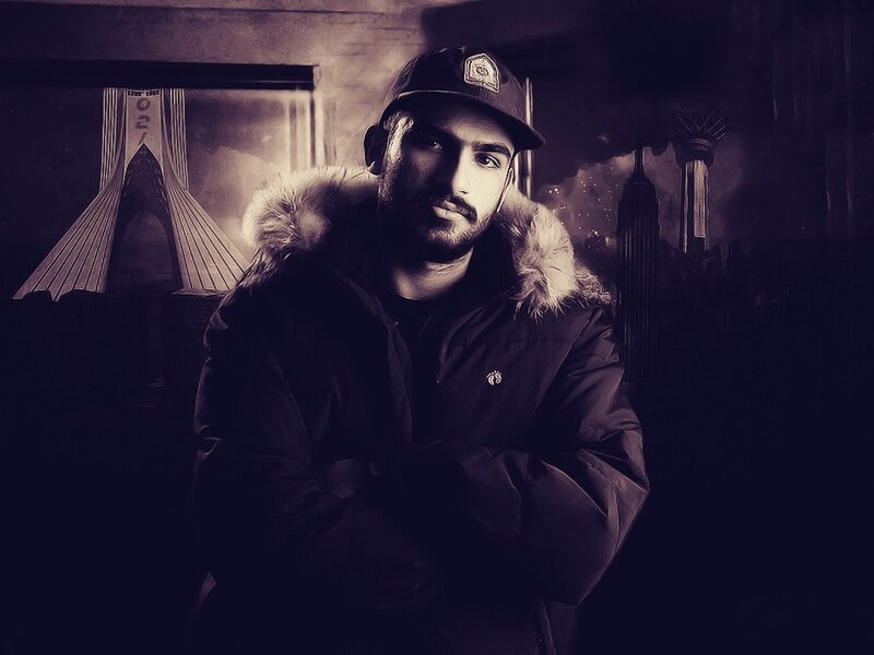 Man in Winter Jacket — Black, Dramatic, Night