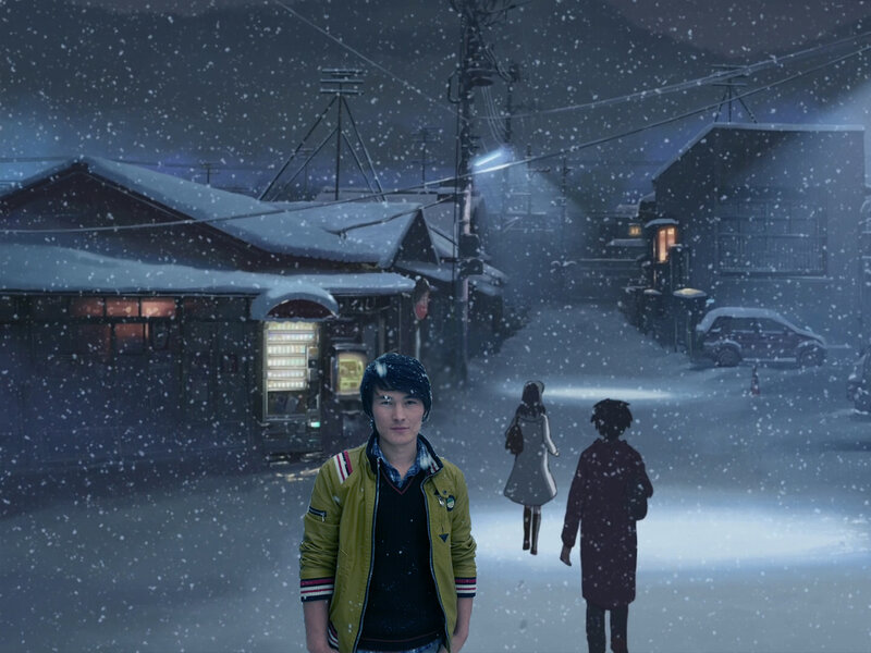 Man in Winter Jacket — Blue