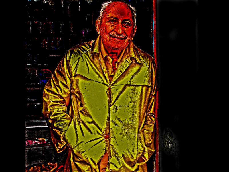 man in yellow jacket