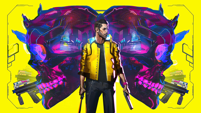 Man in Yellow Jacket — Dramatic, Digital Art