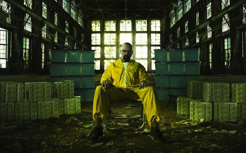 man in yellow suit with money