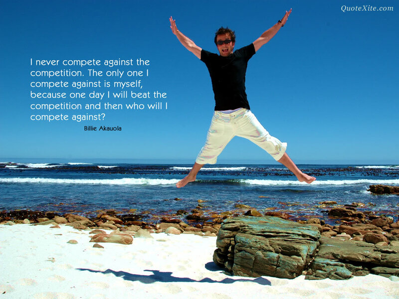 Man Jumping on Beach