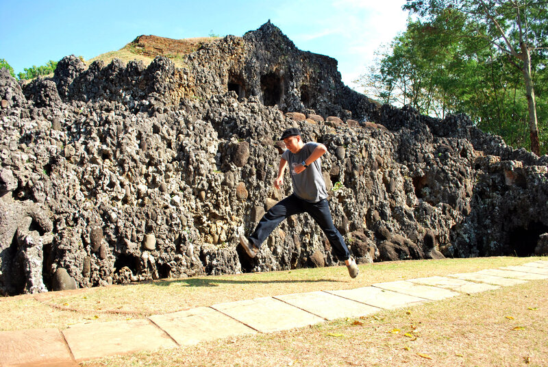 Man Jumping on Path