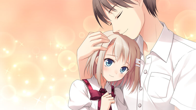 Man Kissing Girl's Head