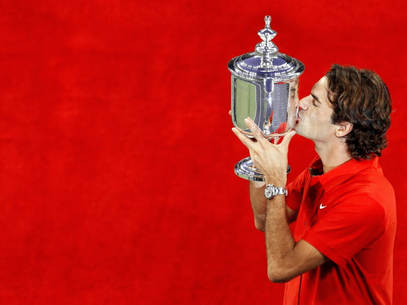 Man Kissing Trophy — Red