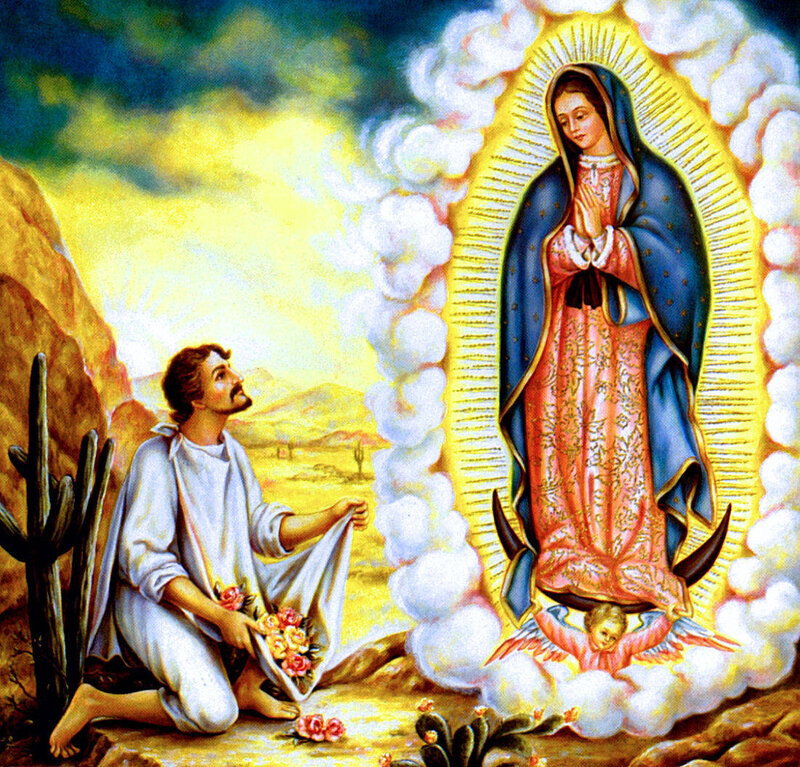Man Kneeling Before Virgin Mary
