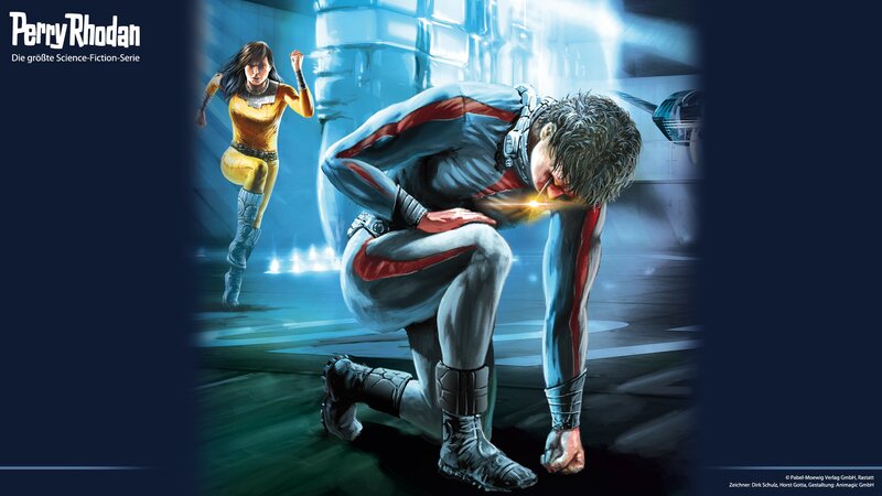 Man Kneeling in Pain