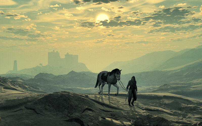 Man Leading a Horse
